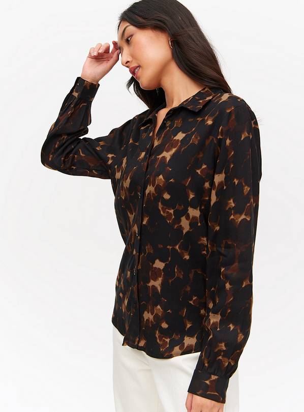 Blurred Print Regular Fit  Long Sleeve Shirt 20